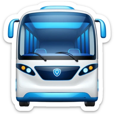 cyber clean luxury futuristic self driving bus auto vehicle sticker
