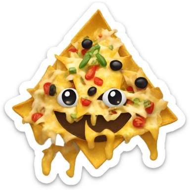 Supreme nachos on a plate sticker