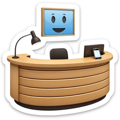 Reception desk
 sticker