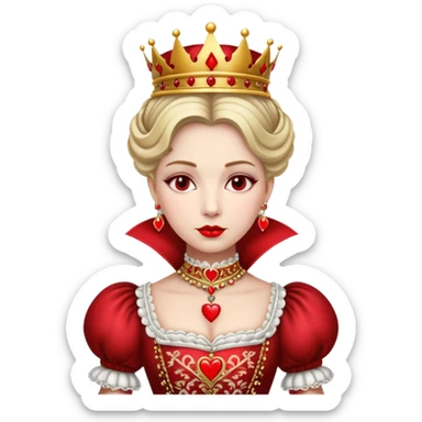 Queen of hearts sticker
