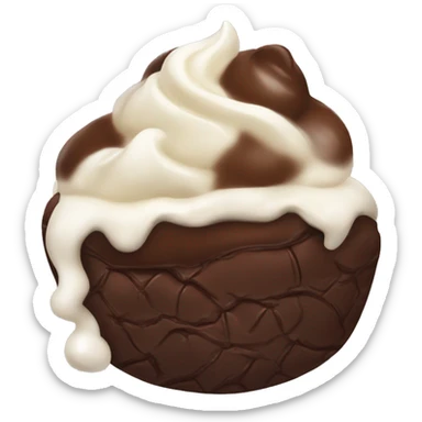 Chocolat hot with cream  sticker