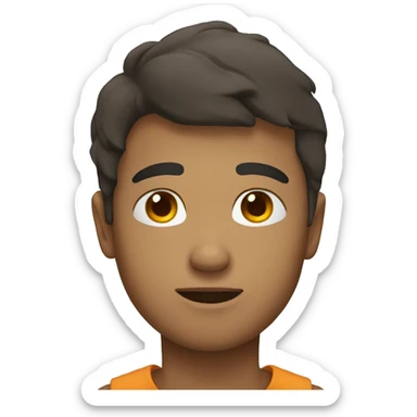 A boy lay down sticker