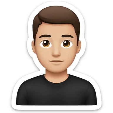 tech bro black shirt sticker