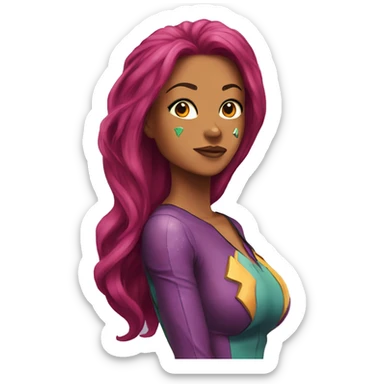 Starfire from the starfire’s series of comics sticker