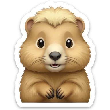Une marmotte à la chevelure blonde sticker
