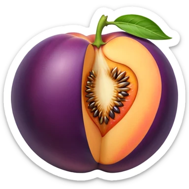 Peach with eggplant in it sticker