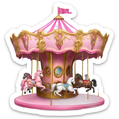 Pink carousel  sticker
