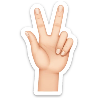 fingers forming a hashtag symbol sticker