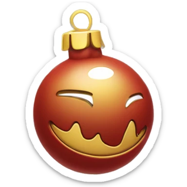 dunkelrote Weihnachtskugel sticker