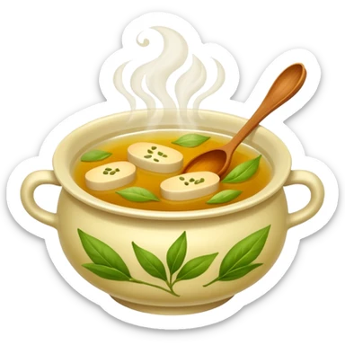 Broth, green tea. sticker