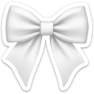white bow sticker