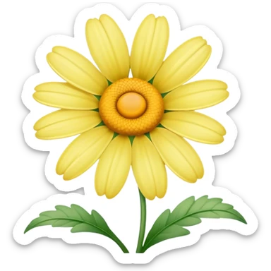 pastel yellow daisy sticker