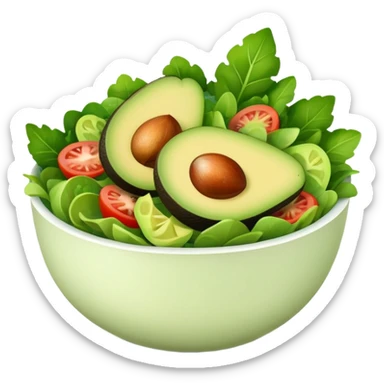 Salad with avocado sticker