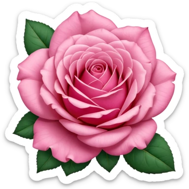 Polaroid photo of a pink rose  sticker