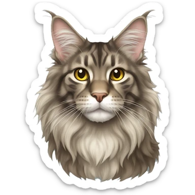 Maine Coon Cat Breed Full Body sticker