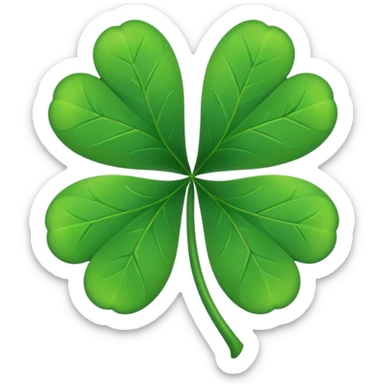 Make a Emoji of five leaf clover only not the lipstick only the 5 leaf clover sticker