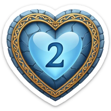 Blue hearth with the number 23 in it  sticker