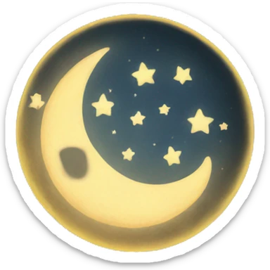 Bright moon sticker