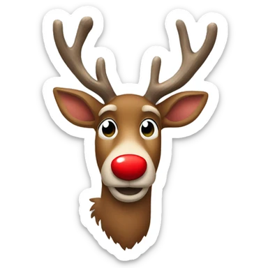 Red Nosed Reindeer sticker