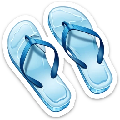 flip flop made of ice sticker