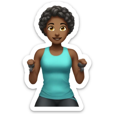 A girl in the gym sticker