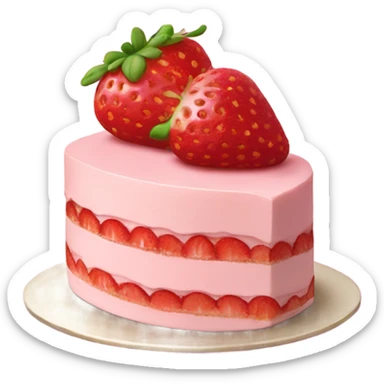 strawberry mousse cake  sticker