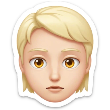 person who has X instead of eyes sticker