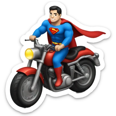 superman on a motorcycle  sticker