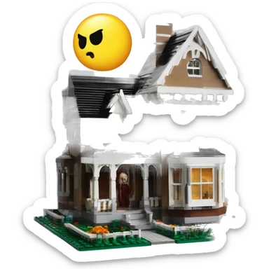 Lego barbie’s run-down frightening dangerous ghost-ridden haunted dream house nightmare scenario harvest moon  sticker