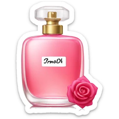 rose perfume in pink bottle sticker