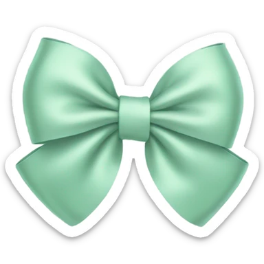 Pastel green bow sticker
