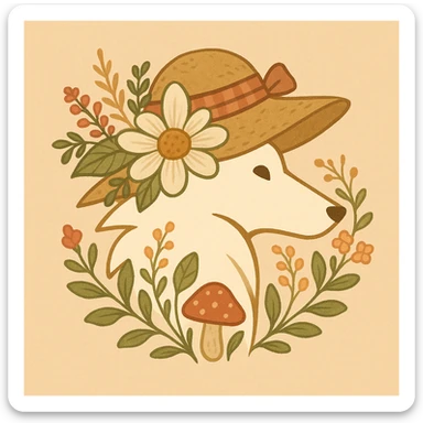 Give the Overwolf logo a cute cottagecore makeover sticker