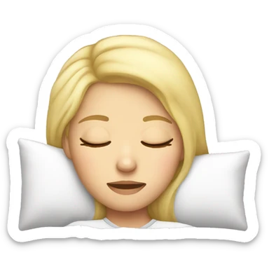 Blonde girl sleeping sticker