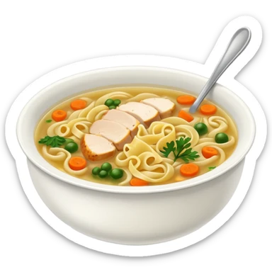 chicken noodles sticker