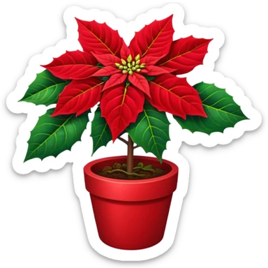 Poinsettia emoji sticker