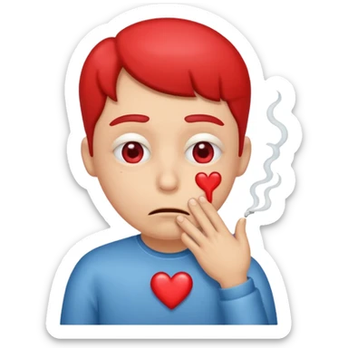 Barfing hearts with heart eyes sticker