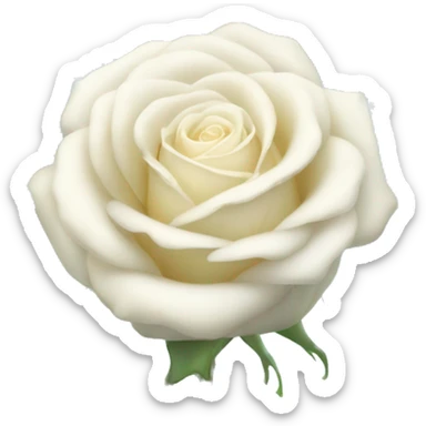 A glowing white rose with glowing butterflies  sticker