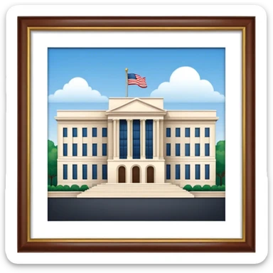 US Embassy building png.  looks realistic sticker