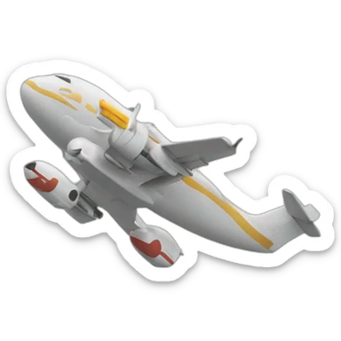 plane rushing in 2 turns sticker