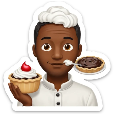 Pie in the face black guy  sticker