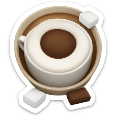 Coffee is marshmallows sticker