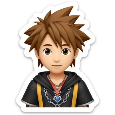 sora de kingdom hearts qui est souriant sticker