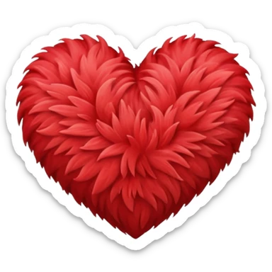 heart with a fuzzy texture sticker