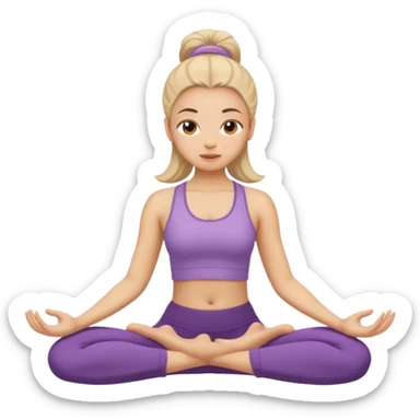 girl doing yoga sticker