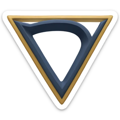 delta minuscule greek letter in 3D sticker