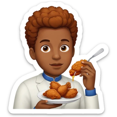make a black person eating fried chicken sticker
