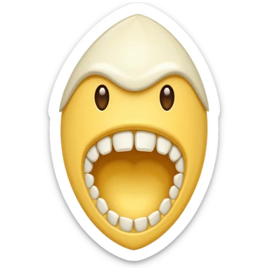 Sharp fang tooth only sticker