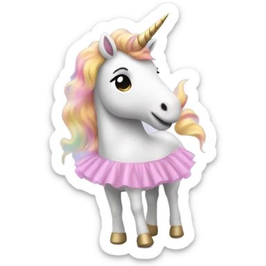 Unicorn with a tutu sticker