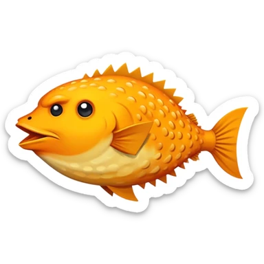 All Orange Arizona State SunDevils Blowfish sticker