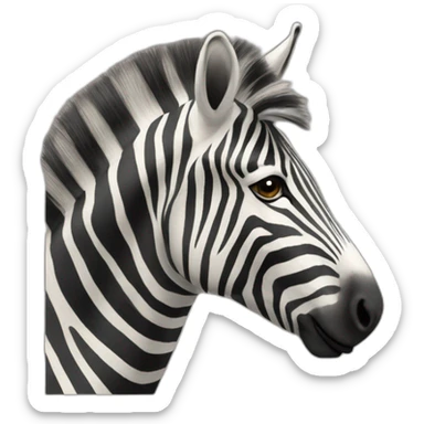 zèbre qui câline un gnou sticker